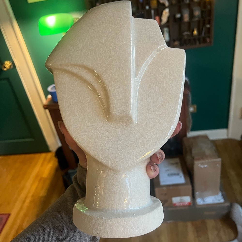 Elegant Cream Ceramic Sculpture